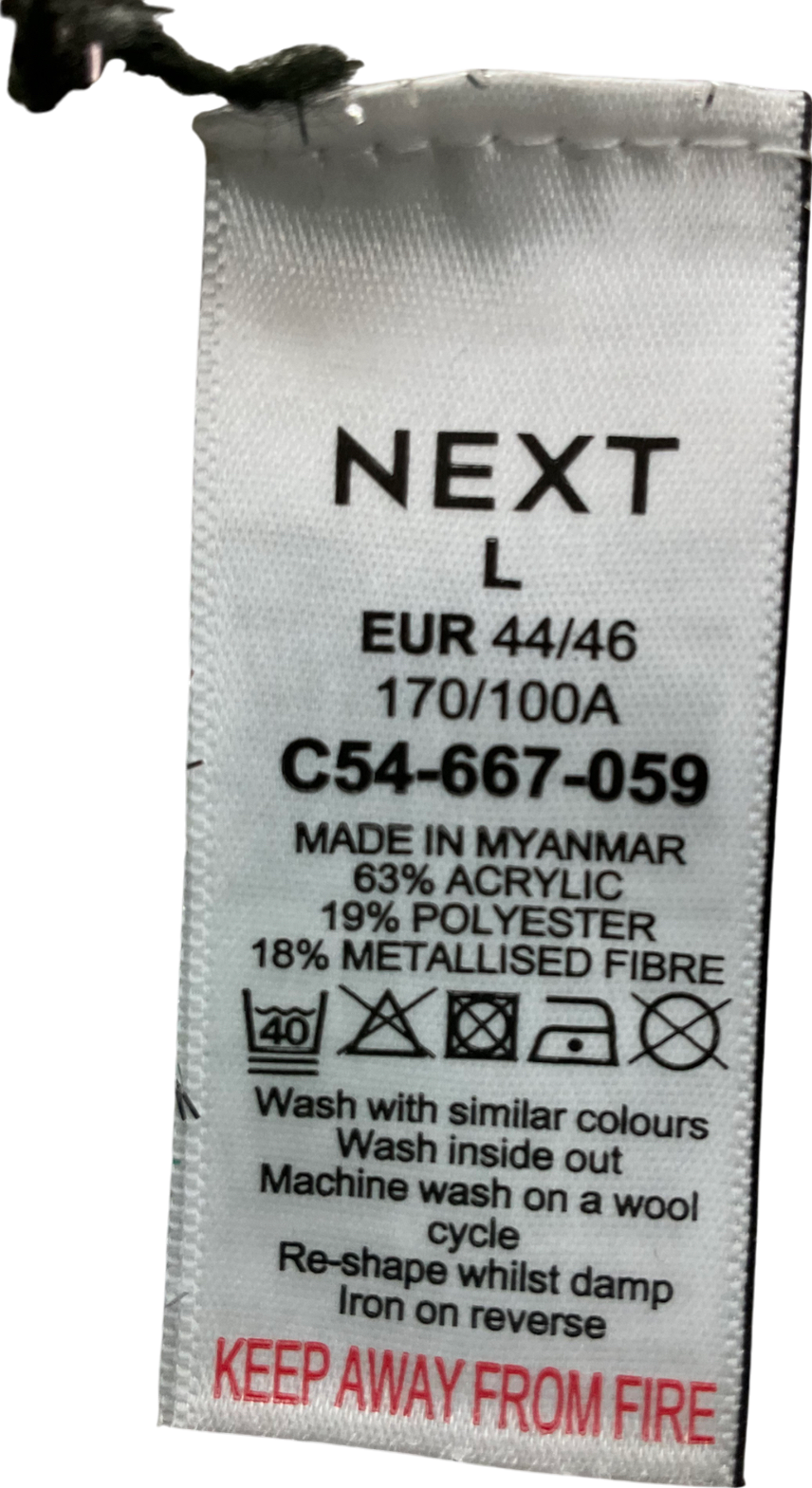 Next Metallic Thread Star Jumper UK L