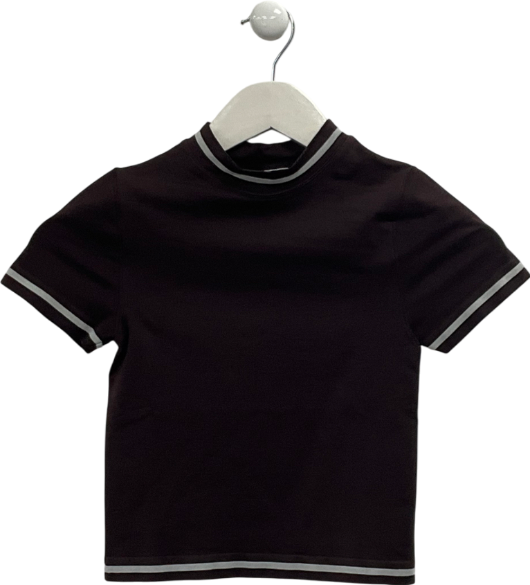 gymshark Brown Contrast Seamless Midi Tee UK XS