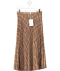 & Other Stories Brown Check Pleated Midi Skirt UK 6