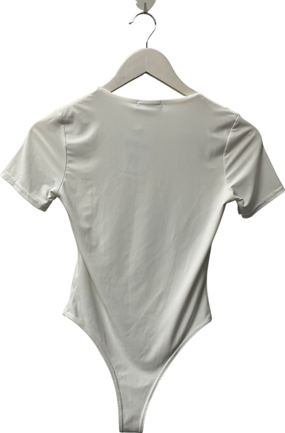 Fashion Killa White Sculpted T-shirt Bodysuit UK 8