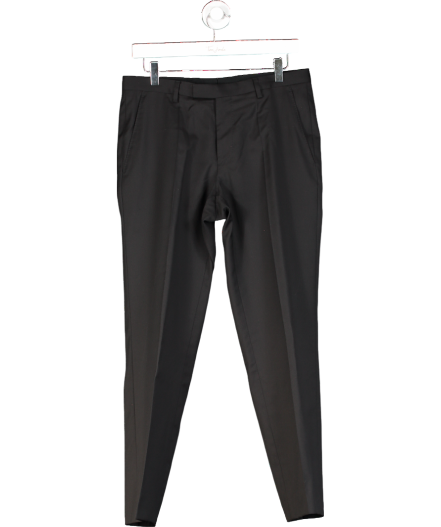 HUGO BOSS Black Virgin Wool Regular Fit Trousers W30