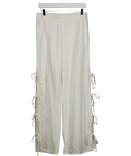H&M White Tie-detail Pull-on Trousers UK S