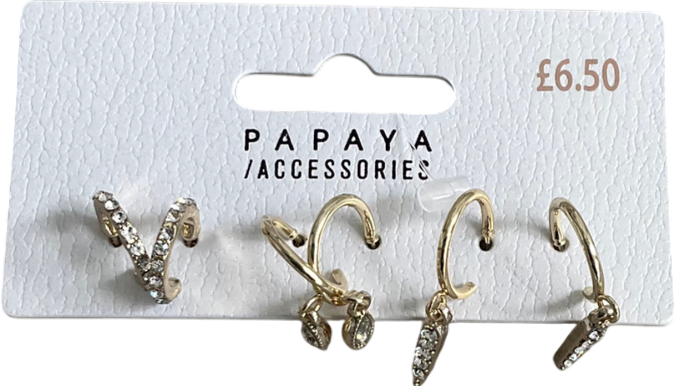 Matalan Metallic Hoop Earring Set