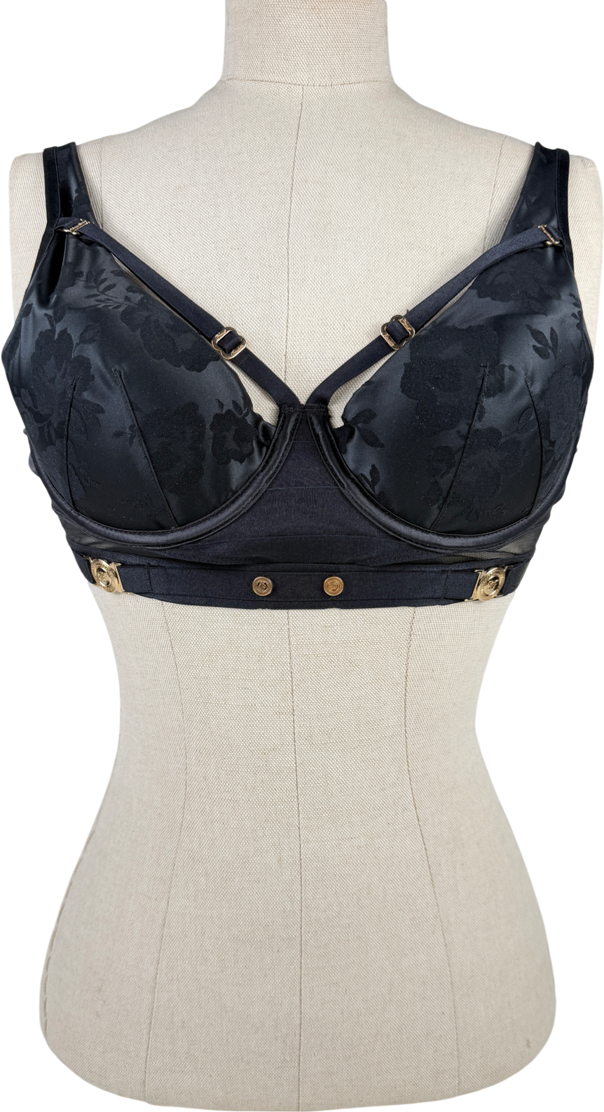 Honey Birdiette Black Floral Mirtika Bra UK 32D