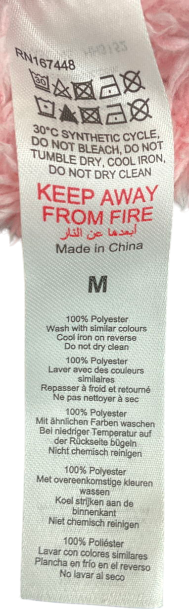 PrettyLittleThing Pink Fluffy Dressing Gown UK M