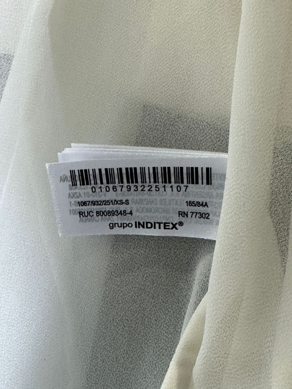 ZARA Cream Full Length Open Front Robe UK XS/S