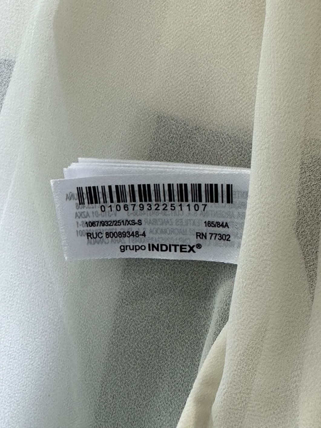 ZARA Cream Full Length Open Front Robe UK XS/S