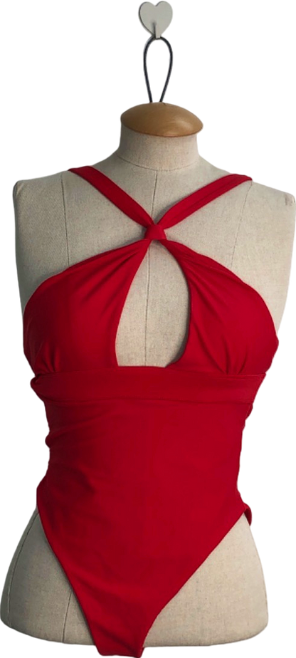 Tularosa Red Cutout One-Piece Swimsuit UK 10