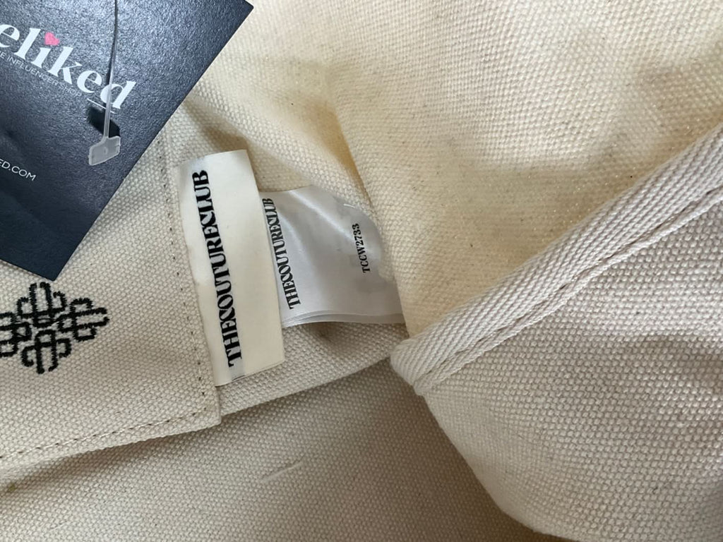 The Couture Club Cream Pilates & Pinot Large Tote Bag One Size