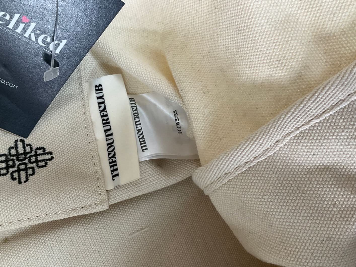 The Couture Club Cream Pilates & Pinot Large Tote Bag One Size