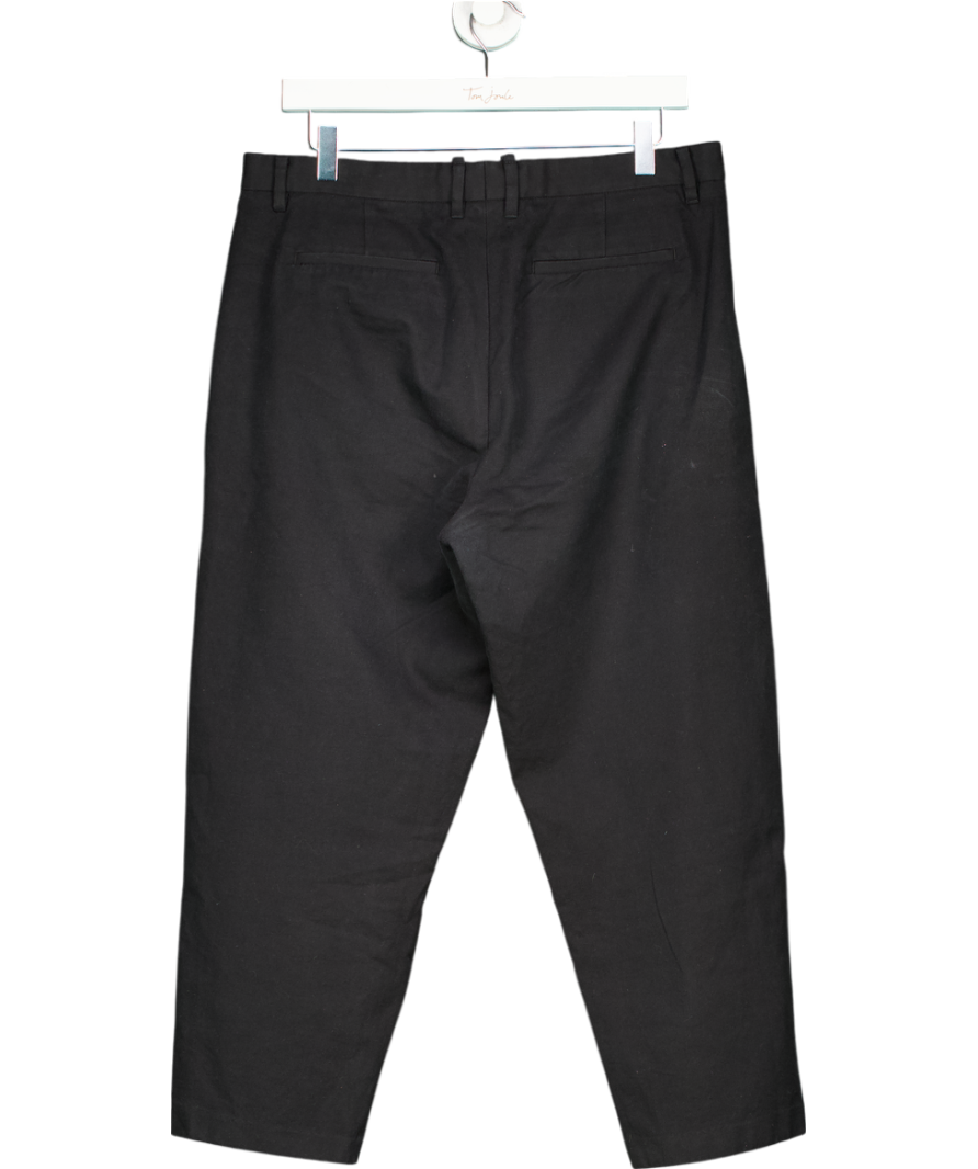 All Saints Black Miro Cropped Wide Leg Trousers W30