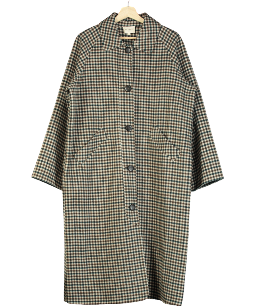 Sezane Brown Clyde Coat UK 10
