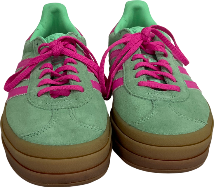 adidas Gazelle Bold Platform Trainers In Mint Green With Gum Sole UK 5.5 EU 38.5 👠