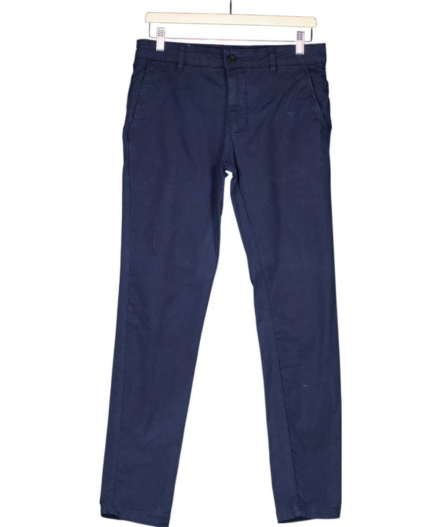 ZARA Blue Skinny Fit Chino Trousers UK 10