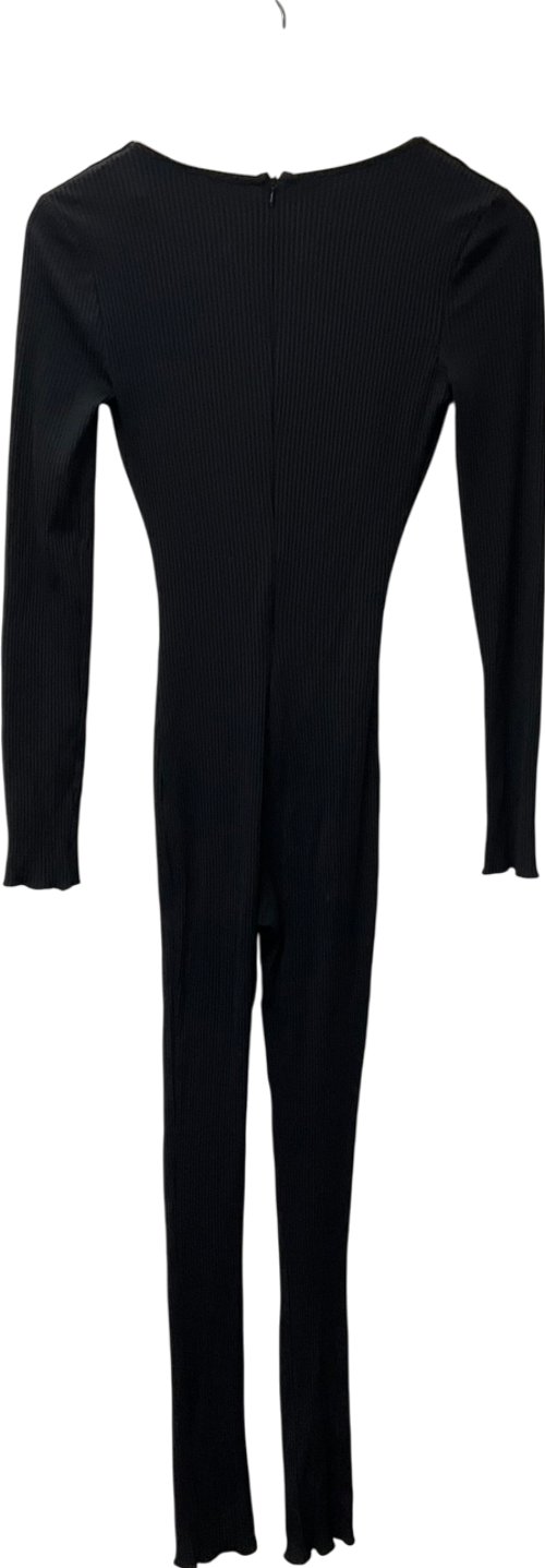 ZARA Black V Neck Jumpsuit UK M
