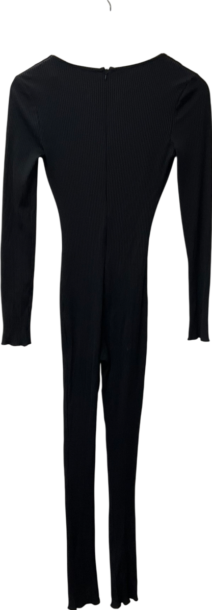 ZARA Black V Neck Jumpsuit UK M