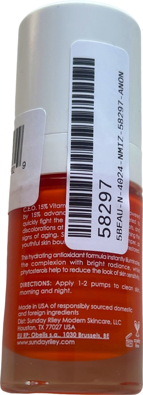 Sunday Riley C.E.O 15% Vitamin C Brightening Serum 15ml