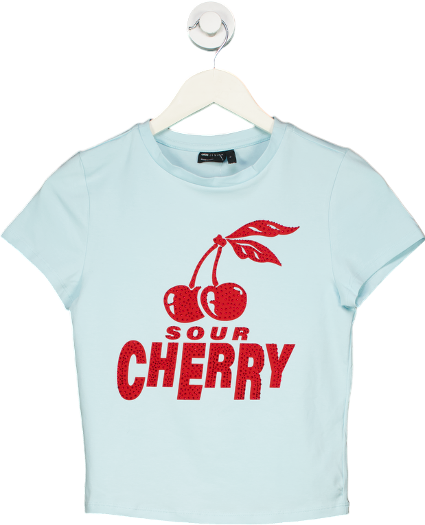 ASOS Design Light Blue Sour Cherry T-Shirt UK S