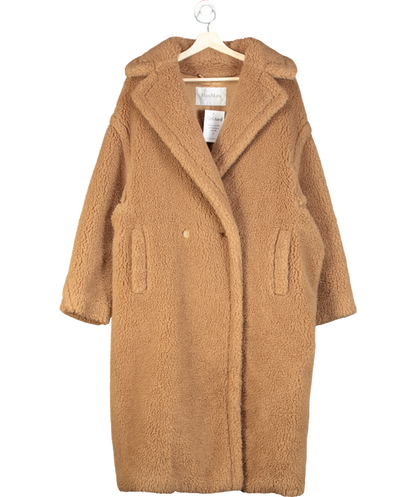 MaxMara Beige Teddy Bear Iconic Oversized Camel Hair And Silk-blend Coat UK M