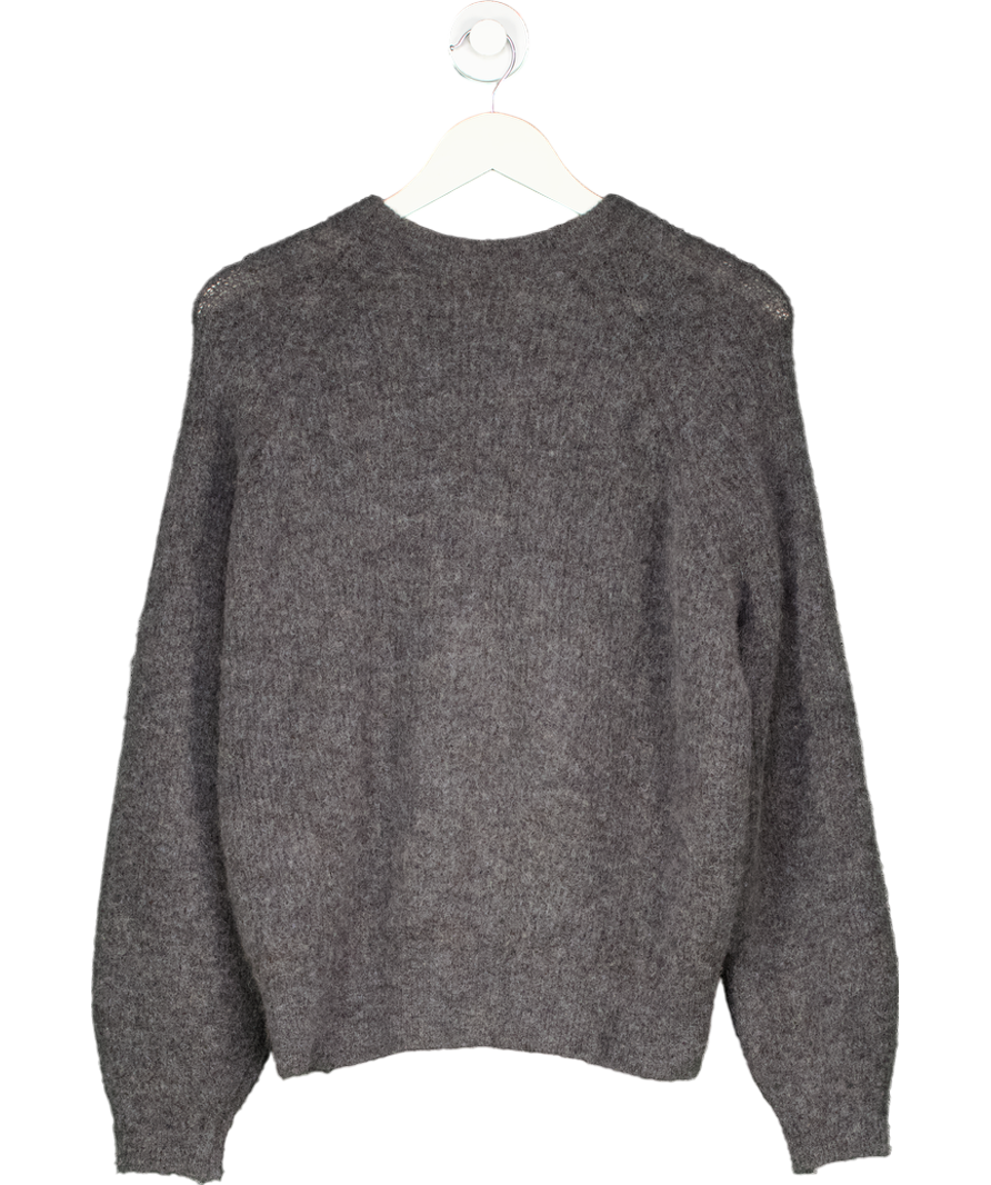 Sezane Grey Othello Wool Blend Cardigan UK M