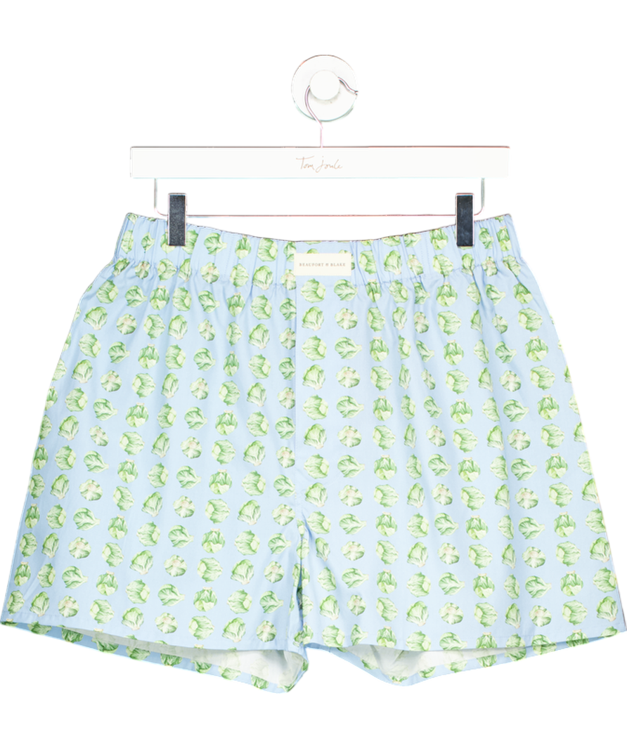 Beaufort & Blake Blue Cabbage Boxer Shorts UK S