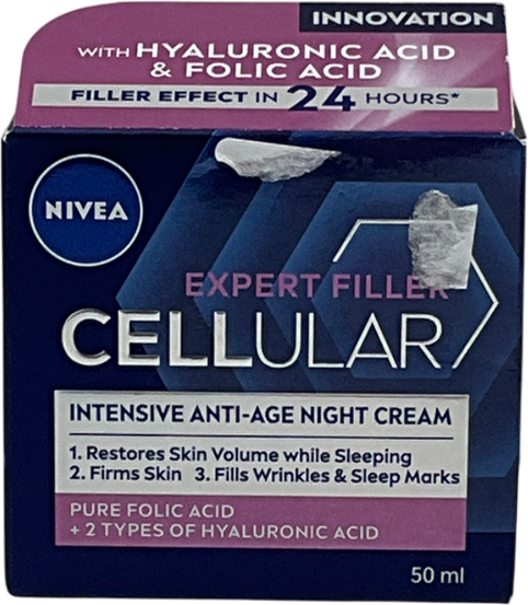 nivea Cellular Filler Hyaluronic Acid Anti-age Night Face Cream 50ml