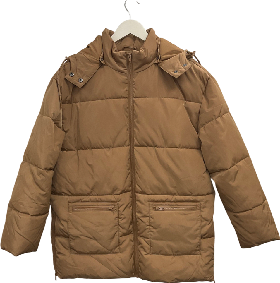 Pulz Jeans Beige Pzbianca Pufferjacket UK S