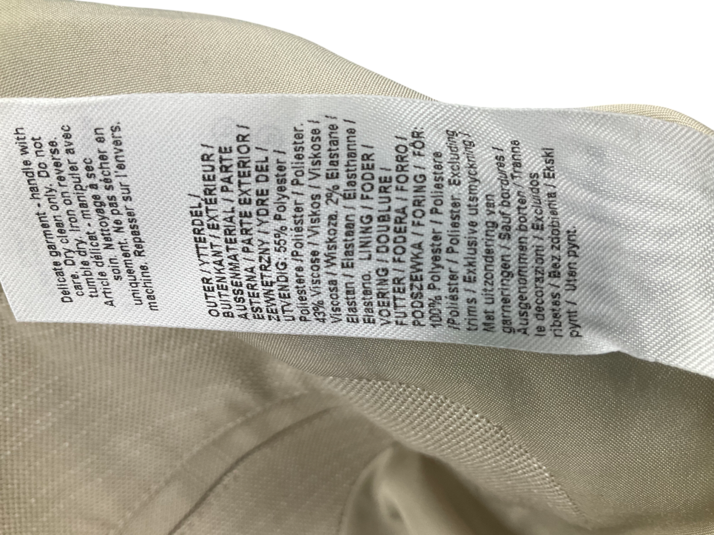 River Island Beige Collarless Single Button Blazer UK 8