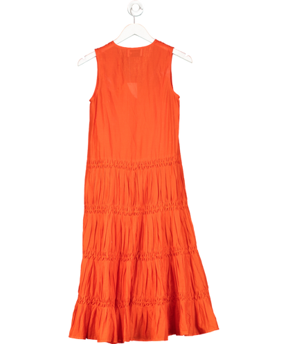 MERLETTE Orange Women's Wallis Smocked Dress UK XS