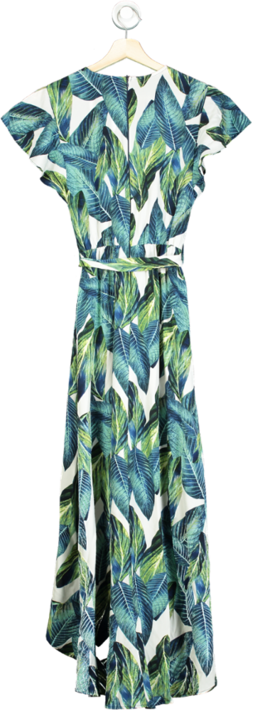 AX Paris Green Leaf Print Maxi Dress UK 8