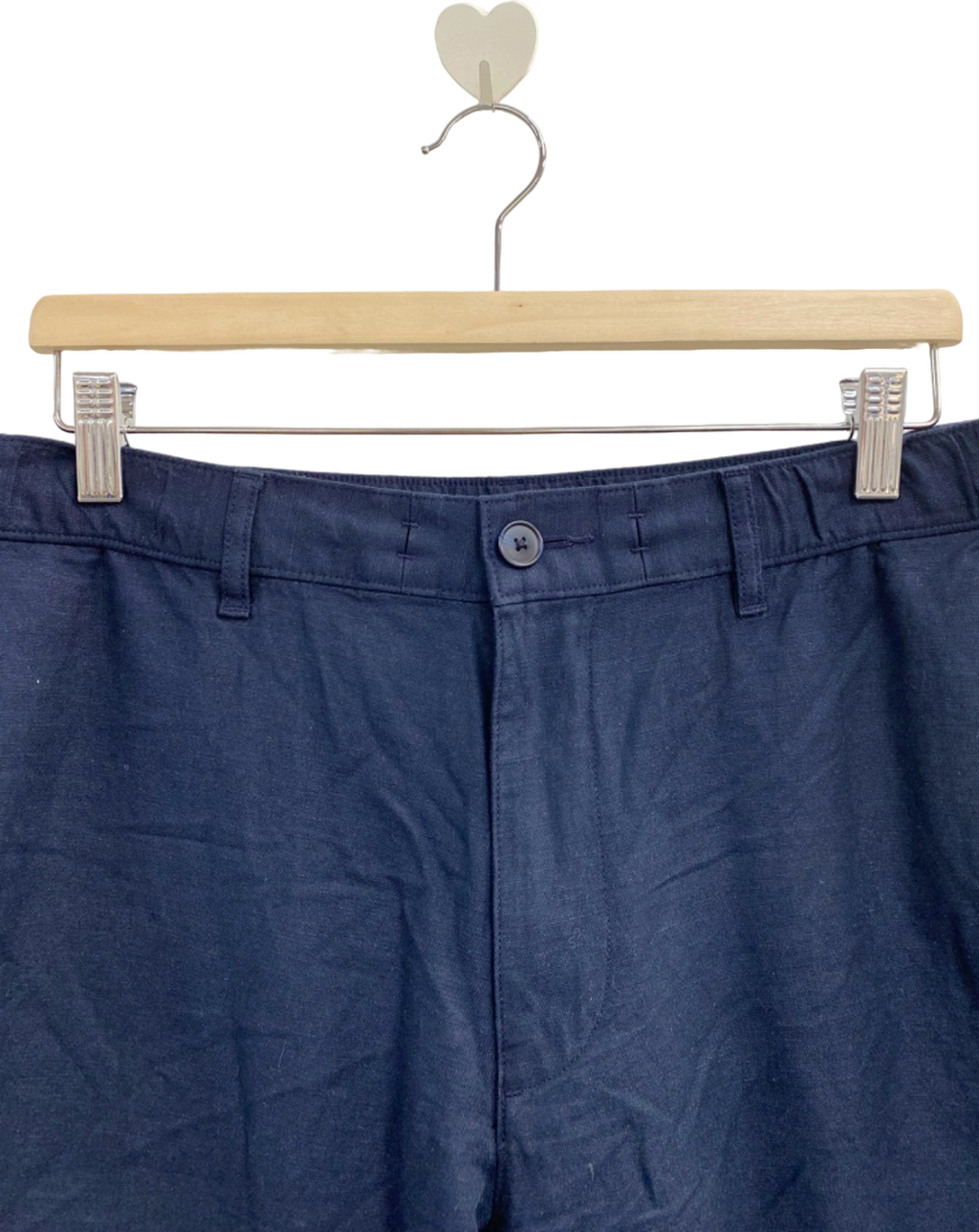 United Colors of Benetton Navy Blue Chino Trousers UK W32