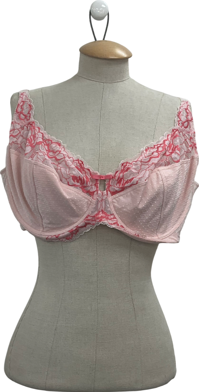 Yours Light Pink Lace Non-padded Underwired Bra UK 40F