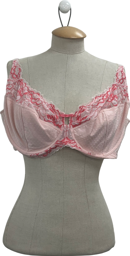 Yours Light Pink Lace Non-padded Underwired Bra UK 40F