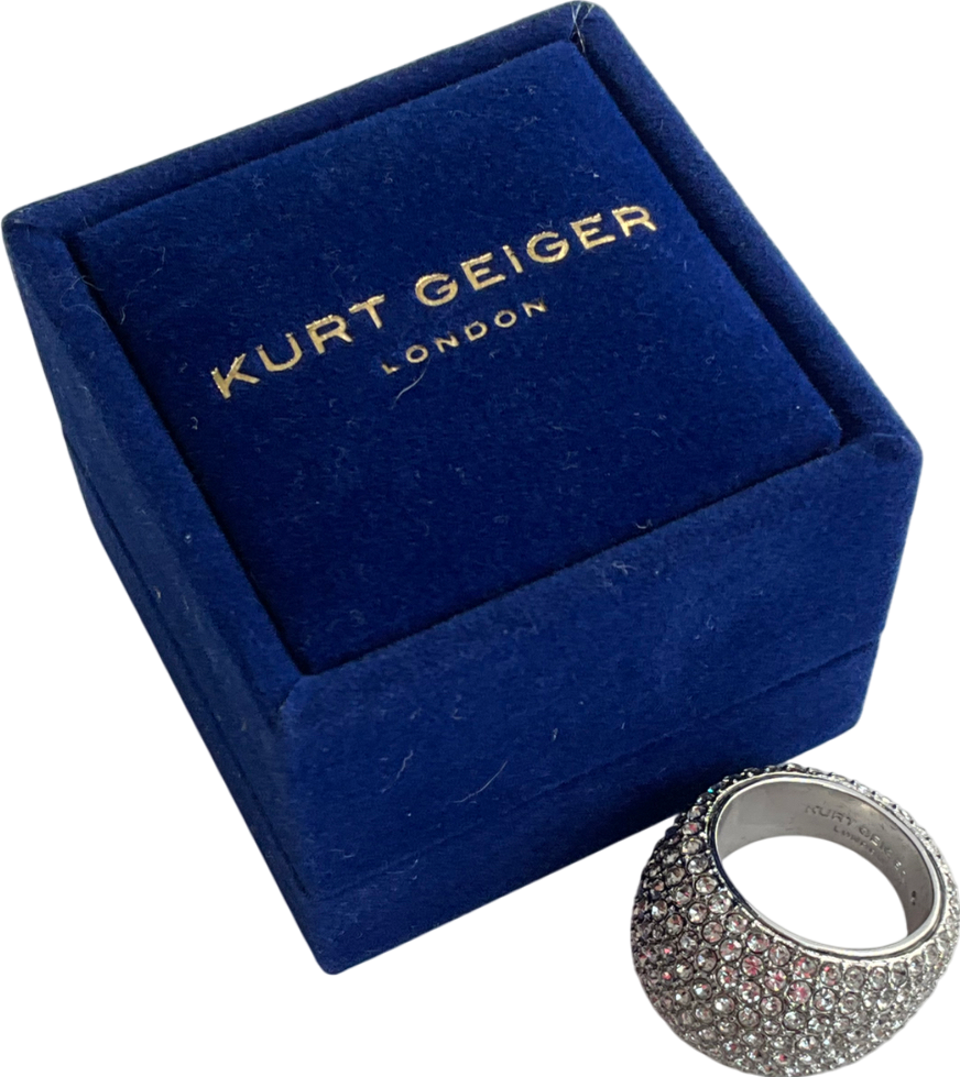 Kurt Geiger Metallic Pave Dome Ring, Ring Size X No Size