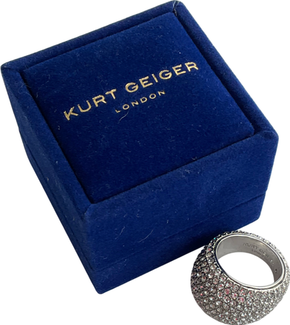 Kurt Geiger Metallic Pave Dome Ring, Ring Size X No Size