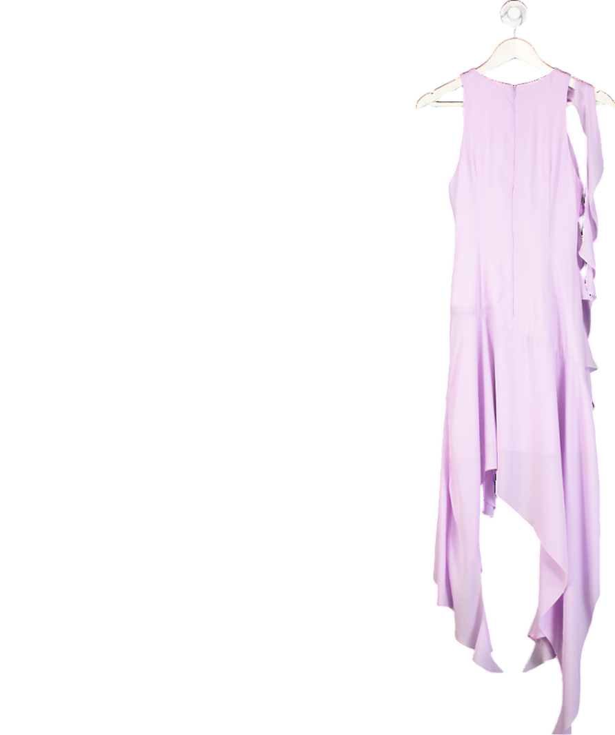 Bardot Purple Ivana Georgette High Low Dress UK 8