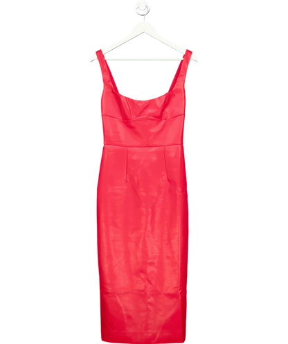 Bardot Red Kassy Faux Leather Dress UK S