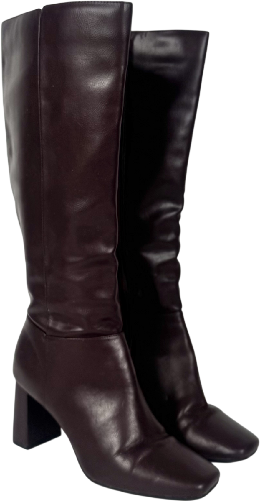 M&S Red Burgundy Knee High Boots UK 6 EU 39 👠