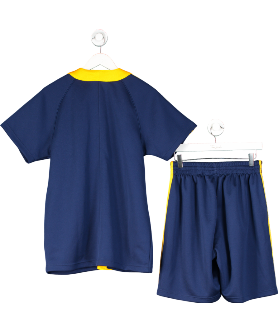 adidas Blue Classics Short Sleeve Shirt And Shorts Set UK XS