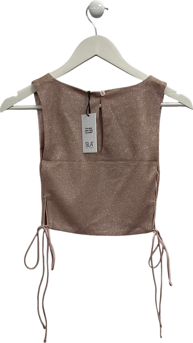 SLA the label Nude Lou Lace Up Top UK S