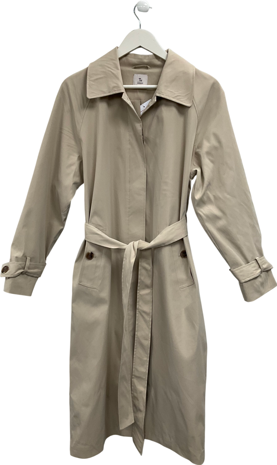 TU Beige Belted Trench Coat UK M