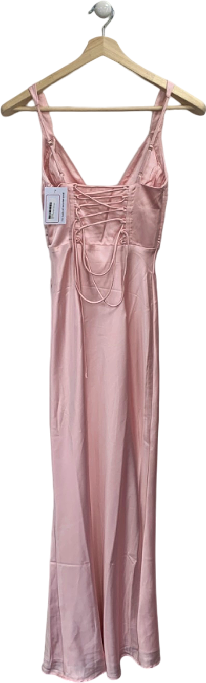 BABYBOO Pink Satin Slip Dress XS