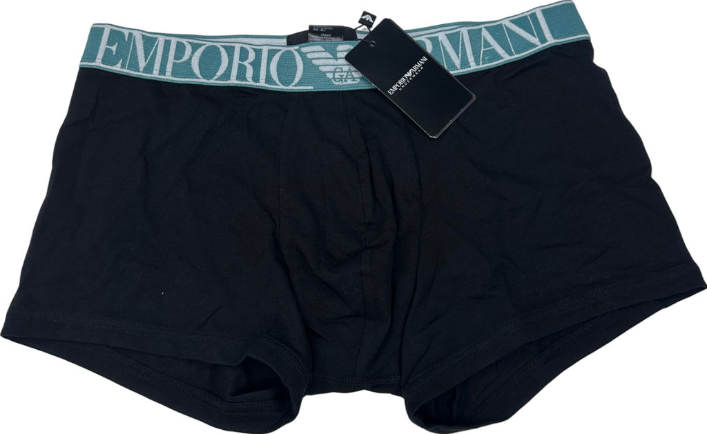 Emporio Armani Black Trunk - Stretch Cotton With Core Logo UK M