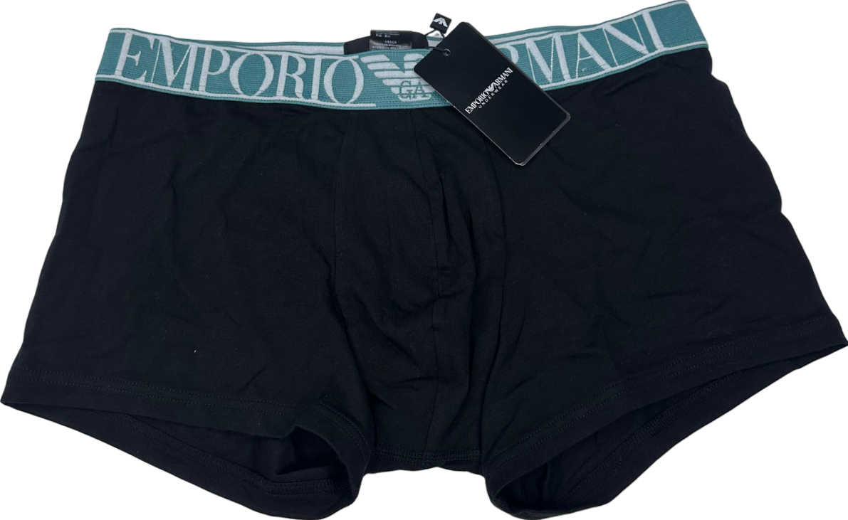Emporio Armani Black Trunk - Stretch Cotton With Core Logo UK M