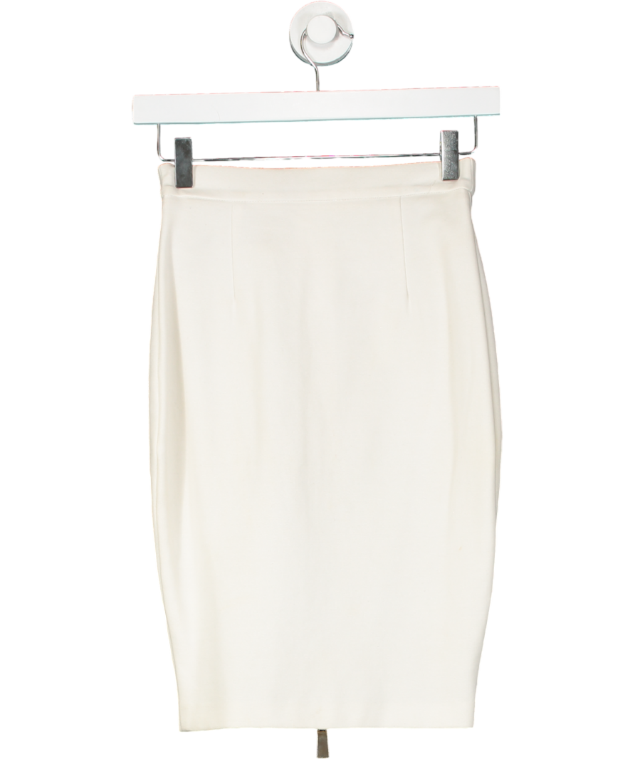 Pinko Zip Mid Length White Skirt UK M