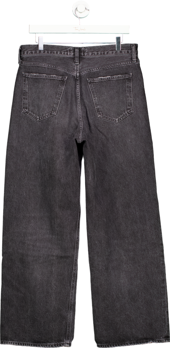 AGOLDE Black High-Rise Straight Jeans UK W28