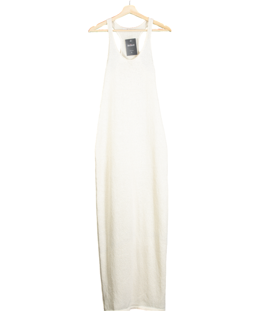 BOA Cream Scoop Neck Knit Maxi Dress UK 6