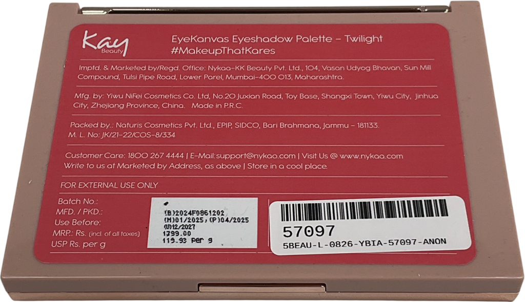 KAY BEAUTY Eyekanvas Eyeshadow Palette(12 In 1) Twlight One size