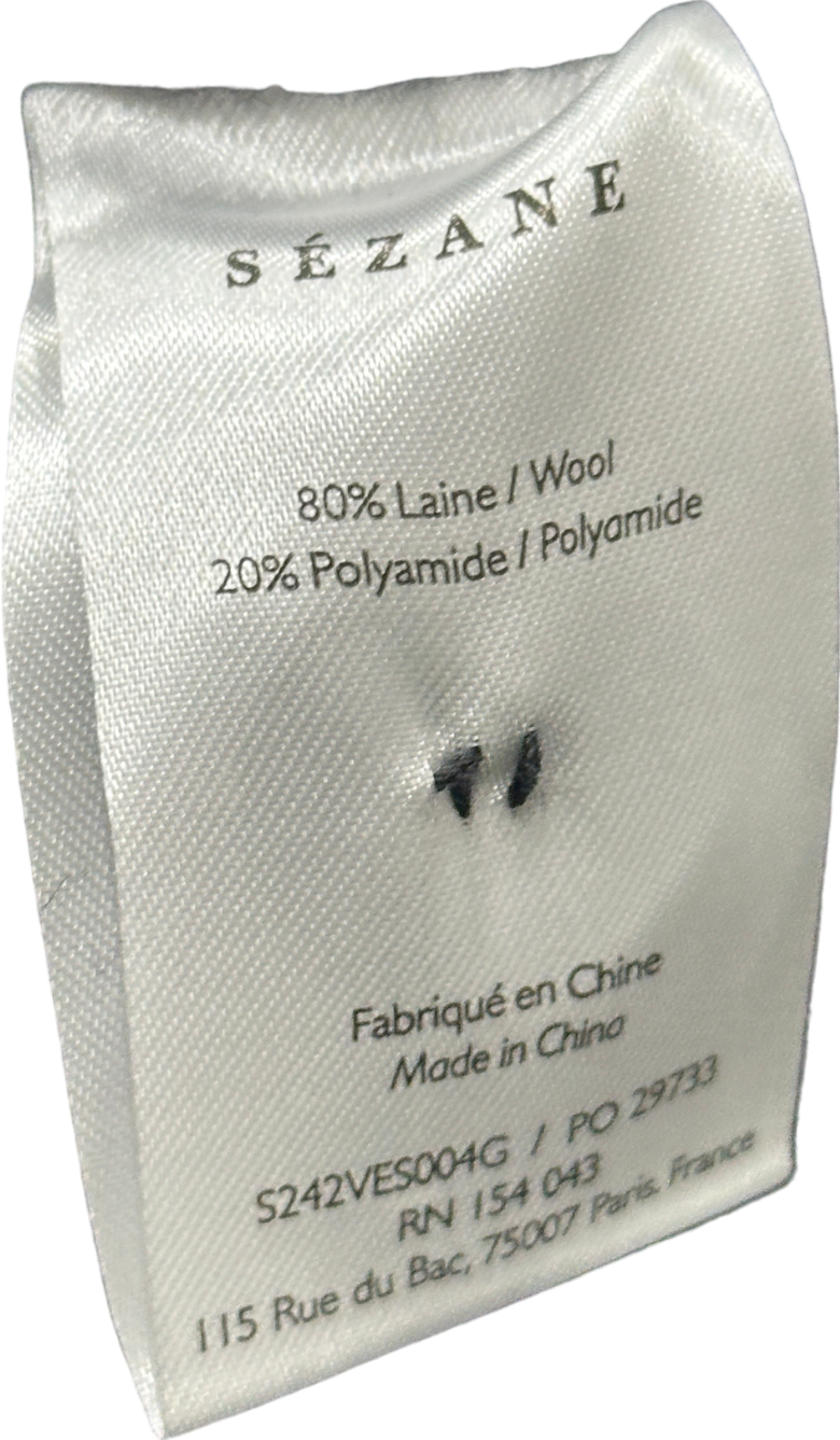 Sézane Grey Wool Blend Jacket EU 36 UK 8