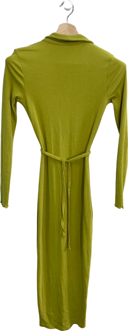 New Look Green Long Sleeve Midi Dress UK 10